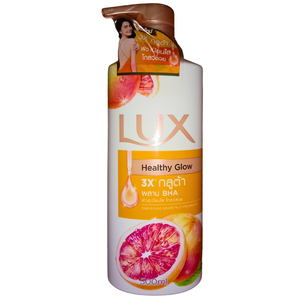 L U X SHOWER CREAM (THAI) 500ML X 8 HEALTHY GLOW GRAPEFRUIT