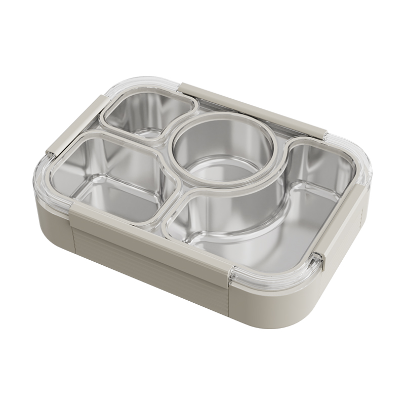 304 Stainless Steel Tiffin Bento Box Leak-Proof Plastic Lid Lunch box for Kids