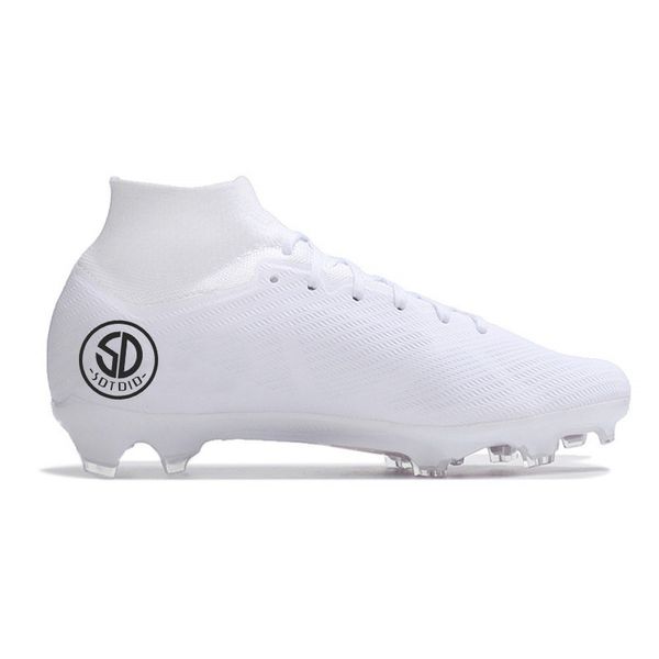 Factory Customize Men Cleats Football Boots High Top Soccer Shoes Sneakers Turf Outdoor White Sport Shoes Soccer Boots