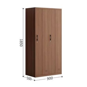 Steel Wood Grain Steel Wardrobe Lockers 2 door School Gym Spa Changing Room  Metal Storage Locker Cabinet