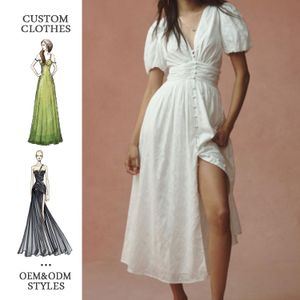 Oem Odm Clothing Manufacturer Make Own Brand Custom Low Moq Apparel Design Service High Quality Garment Women Casual Dress