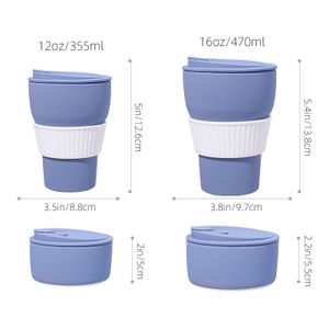 Outdoor High Quality Custom Silicone Coffee Cup Retractable Coffee Cup Silicone Cup For Travel