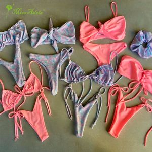 MISSADOLA OEM Sexy Bikini Women Push Up Swimsuit Bathing Suit Swimming Beach Wear Solid Bikinis Set Brazilian Biquini Swimwear