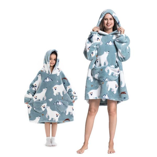 Soft Hooded Bathrobe Sleepwear - Gifts for Girls Bathrobe Sleepwear Parent-child clothing Children's loungewear