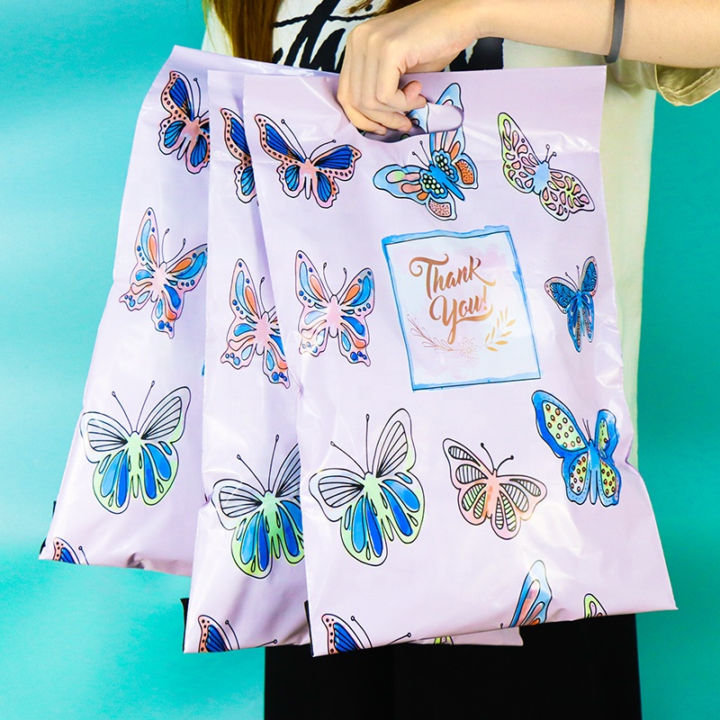 Courier Mailing Packaging Polymailer Recycled Mailers Colorful Poly Mailing Bags with Handle