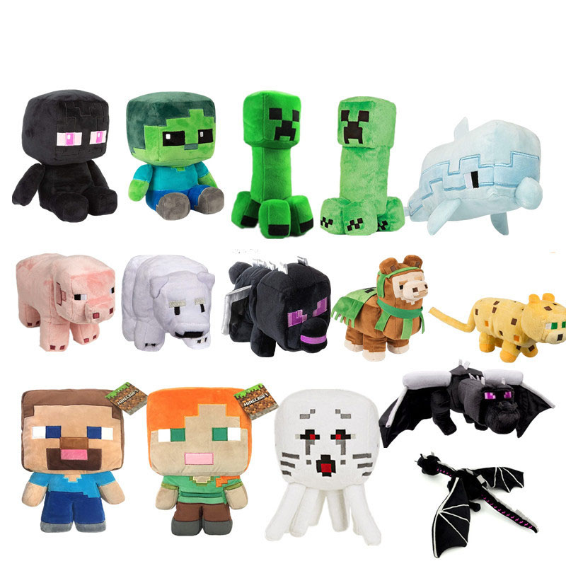 Minecrafts MC game Plush Dolls Kids Throw Pillow Birthday Gifts Stuffed Doll Toys