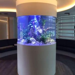 Low Price  Modern Style Large Acrylic Cylindrical Fish Tank Aquarium Tank