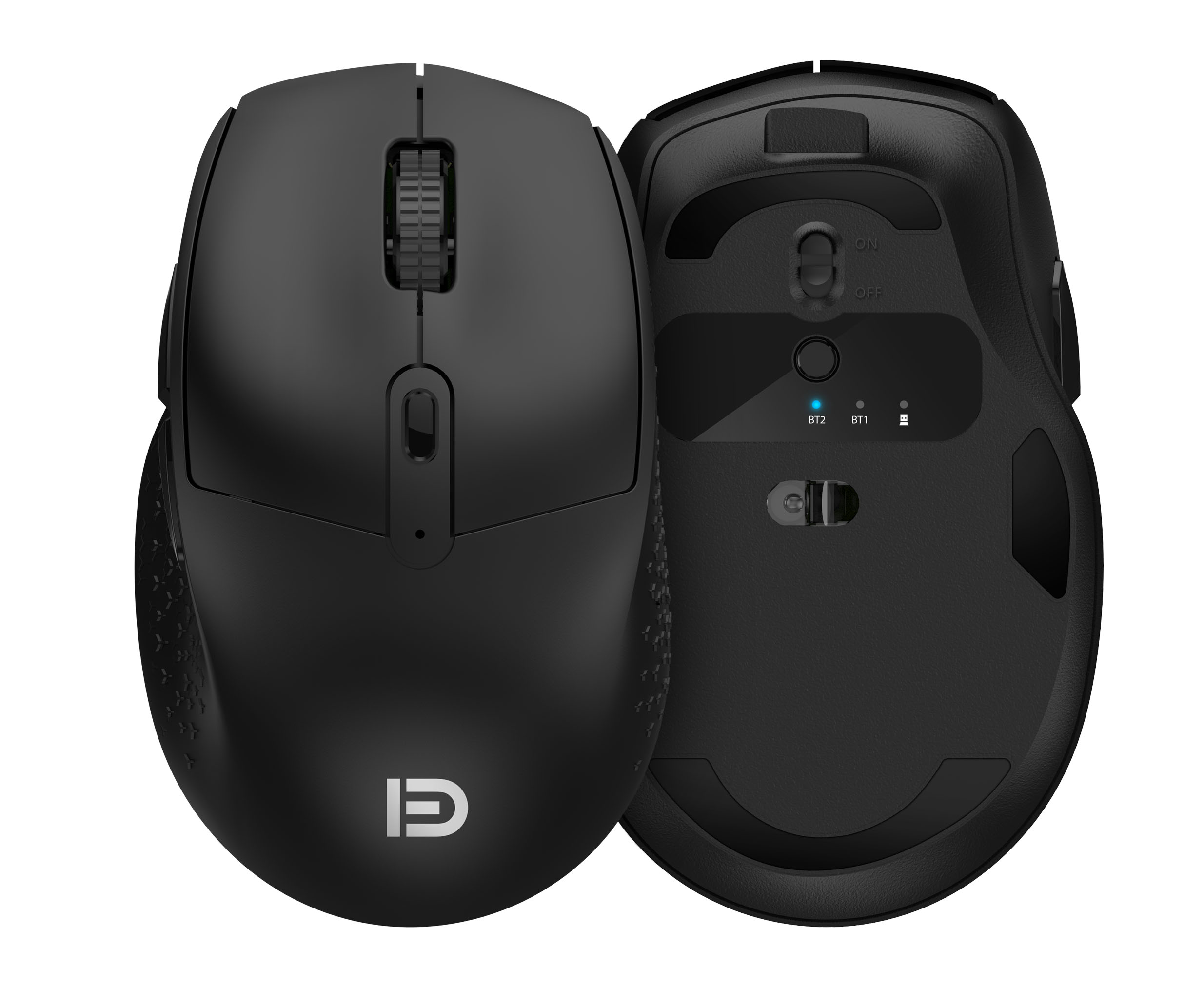 Rechargeable 6-key wireless mouse with ergonomic design silent clicks Nano USB receiver for computer laptop Mac wireless mouse