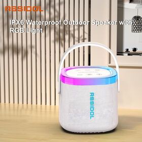 Waterproof outdoor portable Bluetooth speaker with RGB lights