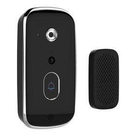 Wholesale Wireless Smart Visual Video Call Two Way Audio Doorbell with Intercom 1080P 720P Camera Rechargeable 3600mAh ABS Black