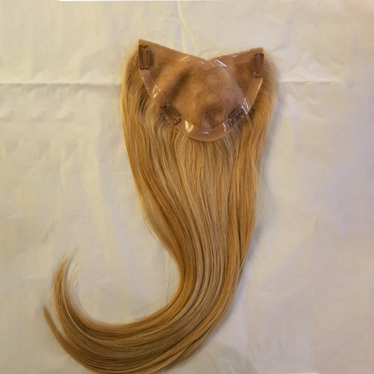 Weifang Elara Hair Products Co., Ltd. Wholesale Human Hair mono base topper Top Hair Piece Raw Virgin Remy Human Hair Topper in stock