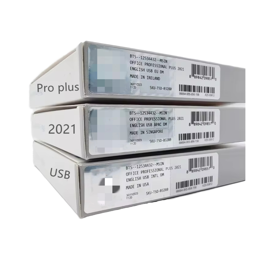 Huizhou Anruo Electronics Co., Ltd. Office 2021 Professional Plus Key Full Package 100% online Activation Office 2021 Pro Plus DVD or USB box