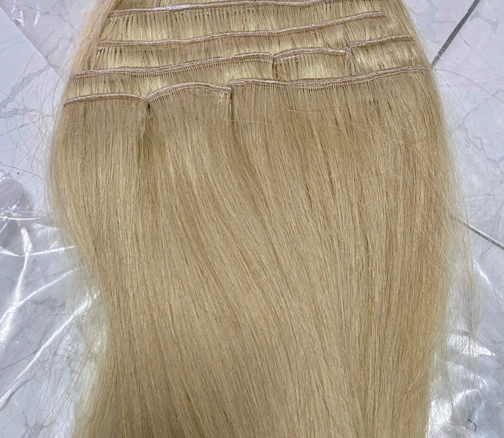 HERES TRADE PRODUCTION JOINT STOCK COMPANY Blonde Color Available For Dropshipping Clip-in Human Hair for Extensions Hair Dropshipping Unprocessed Human Bulk Virgin Hair
