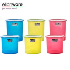 Elianware Multipurpose Round Clear Plastic Household Storage Container