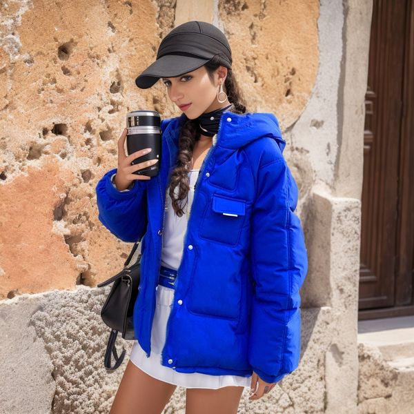 Women's Bubble Regular Coat clothes manufacturer custom Detachable hood Cotton Padded Puffer Jacket for Women