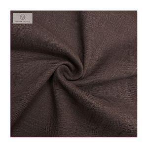 Mindun 224gsm Viscose Rayon Linen Slub Plain Dyed Woven Fabric Hemp Fabric For Garment