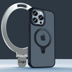 Stand Holder 12 13 14 15 Pro Max Custom Phone Case For iPhone Magsafe Built-in Magnets Bracket Cover