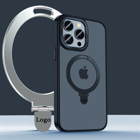 Stand Holder 12 13 14 15 Pro Max Custom Phone Case For iPhone Magsafe Built-in Magnets Bracket Cover