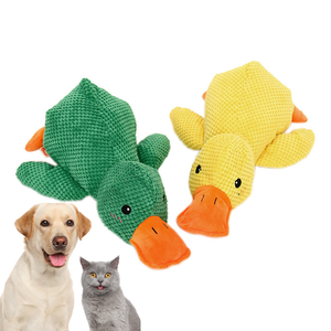 Durable Chew Sound-Making Puppy Duck-Shaped Cute Pet Toy Custom Plush Toy Pet Squeak Toys
