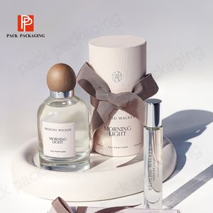 custom Cosmetic Essential oil bottle cute recycled skincare gift box packaging paper tube for perfumes