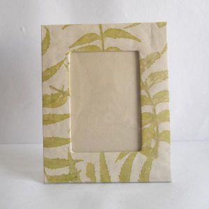 Wholesale Multi Style100% Hemp Paper Handmade Solid Cardboard Leaves Impressions Fancy Photo Frame