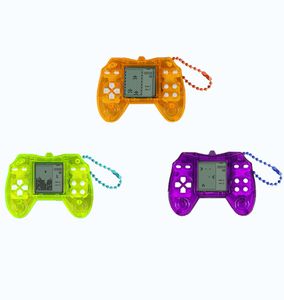 Mini Handheld Game Console Key Buckle Backpack Pendant Children Student Retro Toys Classic Tetris Pocket Gaming Console