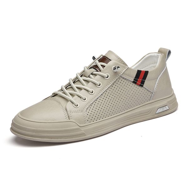 Men's Skateboarding Shoes Loafers Penny Loafer Flats Leather Low-top Slip On Casual Leisure Lace Up Light Weight Spring Fashion