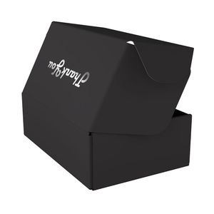 Wholesale Custom Packaging Boxes Fashion Corrugated Paper Foldable Printing black mailer Shipping Boxes