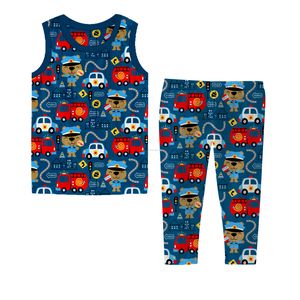 Custom Design Two-Piece Summer Pajama Set for Boys Baby Clothing with Short Sleeves Plain Pattern Wholesale Whole Sale Price