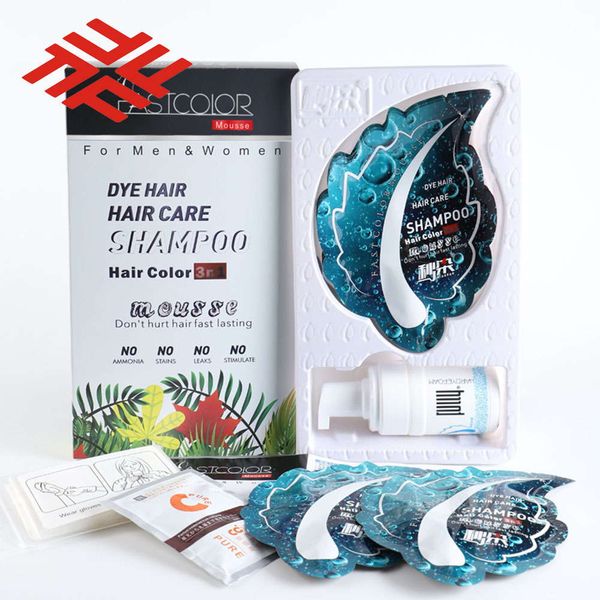 FULLY FastColor Mousse Private Label OEM Wholesale Permanent Henna Fast Hair Color Cream Black Shampoo Hair Dye Foam