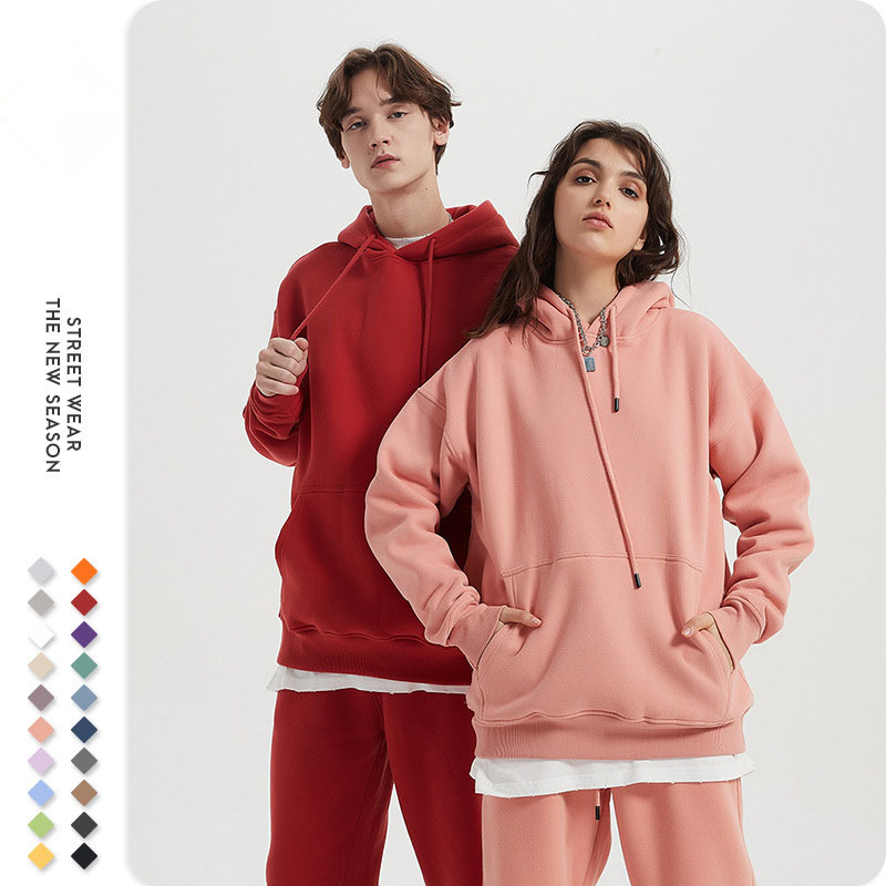 custom print 500gsm tech hoodies 100% cotton oversized fleece 2024 new hoody men pink washed hoodie