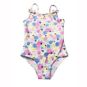 OEM Girls' bikinis, cut swimsuit with bow tie in strap, LRX factory price