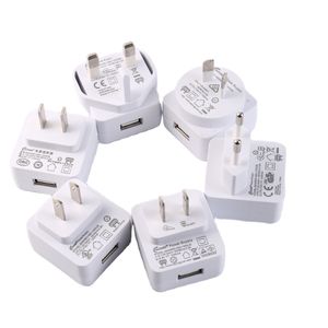 UL  FCC CE UKCA  SAA RCM  white color  5V 1A  AC DC US EU UK AU  USB Power Adapter