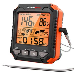 Wireless Meat Thermometer Barbecue Kitchen Food Cooking Thermometer For BBQ Oven Grill Smoker  With Countdown Timer