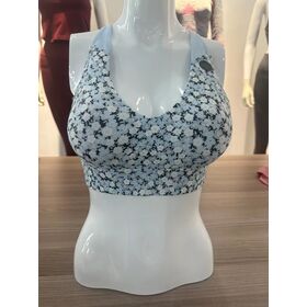 Female Fashion Yoga Bra with Small Floral, athletic gym running fitness workout top adjustable sports bra for women