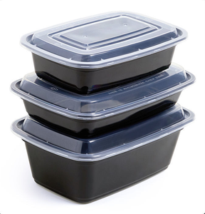 Factory High Quality 28oz 32oz Reusable Microwavable Plastic Lunch Box Meal Prep Food Storage Container
