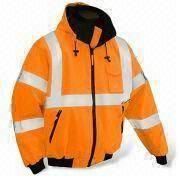 Reflective Safety Winter Jacket with Padding and Polyester Fleece Lining, Waterproof