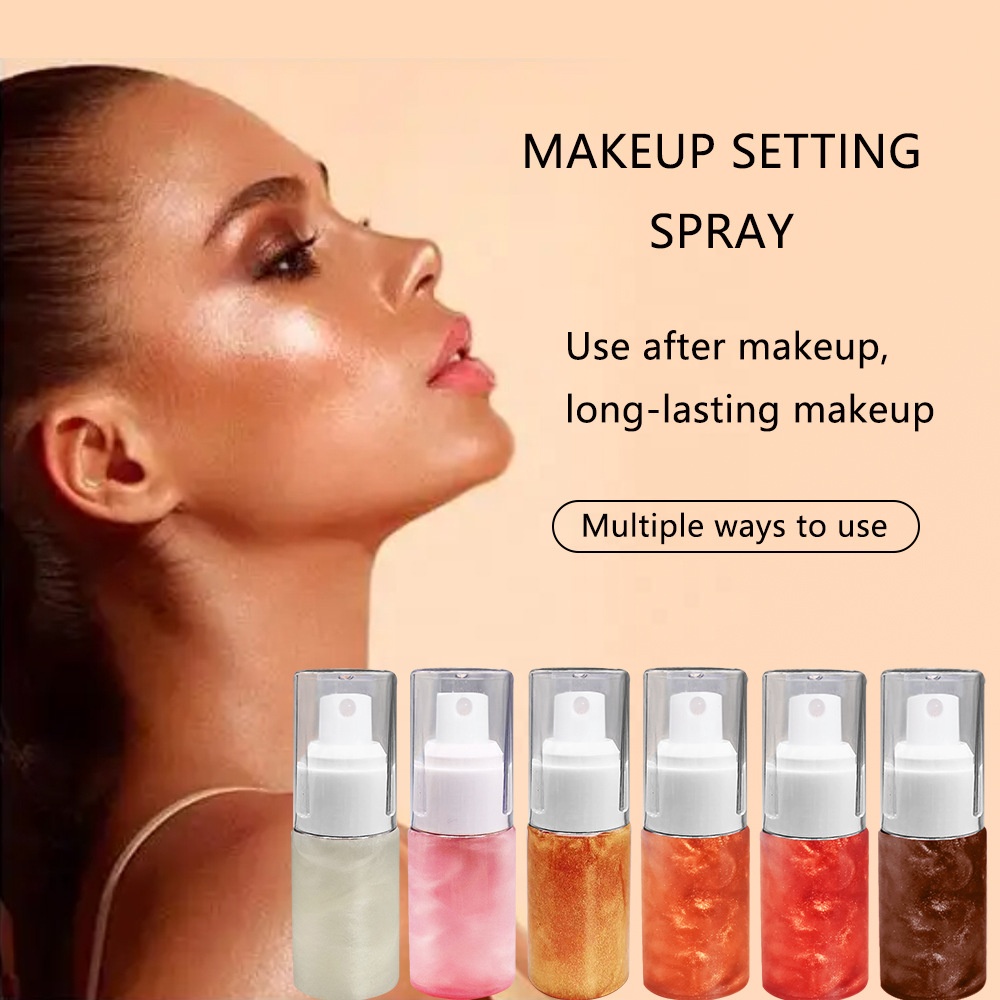 Guangdong Sanrui Cosmetics Group Co., Ltd. Wholesale Long Lasting Waterproof Moisturizing Body Face Shimmer Glitter Highlighter Makeup Setting Spray