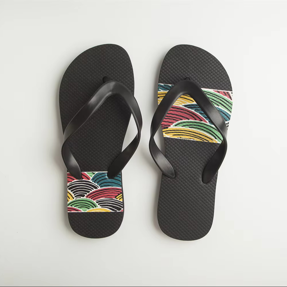 Flip Flops Wholesale Sandals Orthotics Slippers Black for Men EVA Cotton Fabric Summer Casual Pvc Slippers Flat Slides Shoes