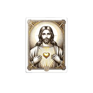 Light up oled sticker, glitter sticker, illuminate sticker, rutilant sticker, sheen oled sticker, jesus heart