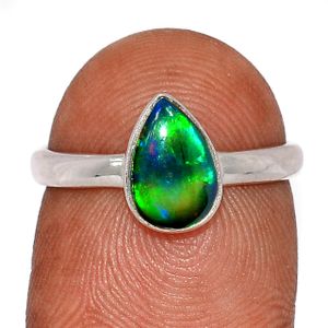 New Trendy Gold plated Opal Heart Ring Set For women Jewelry Geometric Circle Drop Jewelry For Women