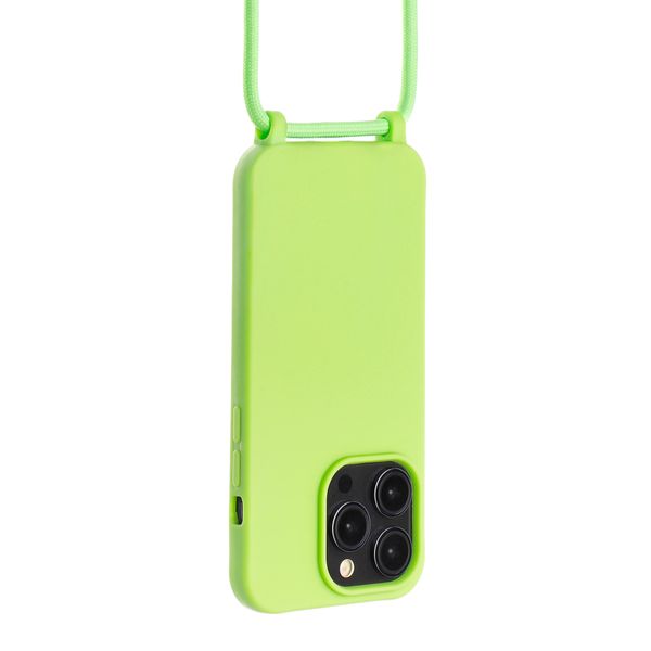 Wholesale High Quality Fluorescent lanyard phone case Colorful Iuorescent Lanyard Mobile Phone Case For Iphone 15