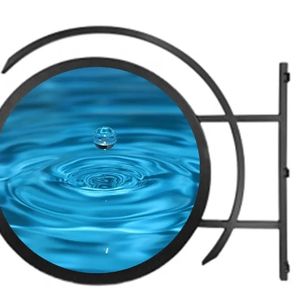 Coffee Shop Wall-mount Double Sides P4mm Waterproof Outdoor Store Round Sign Board HD Circular Shape Logo Led Display Screen