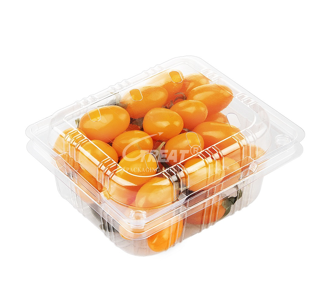 Food grade plastic box fruit clamshell packaging for grape strawberry Plastic Fruit Disposable Plastic Box