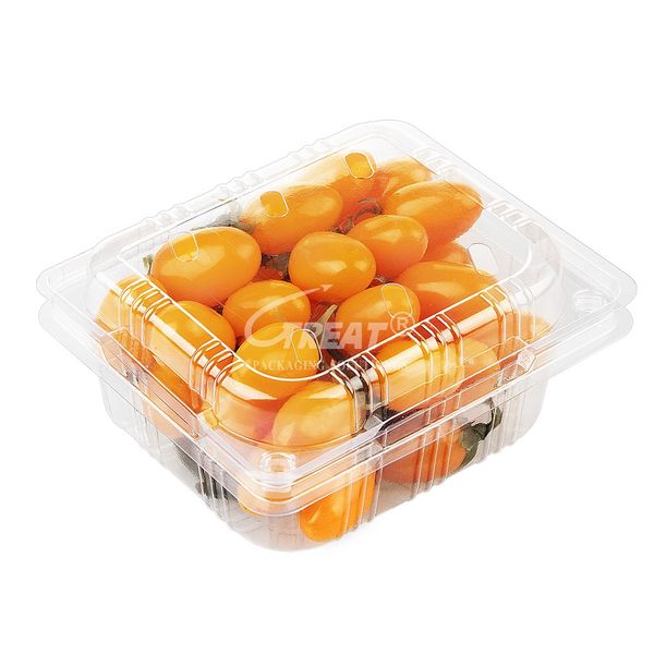 Food grade plastic box fruit clamshell packaging for grape strawberry Plastic Fruit Disposable Plastic Box