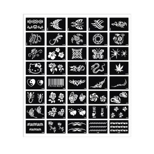 Wholesale Price 50pcs Temporary Tattoo Sticker Paint Tattoo Stencils Semi-permanent Tattoo Stencil for Beautiful Body