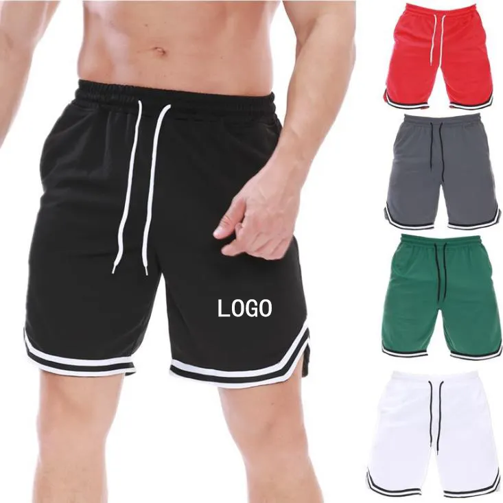 CERTIFIED WORK INTERNATIONAL Custom Logo Men's Cotton Gym Shorts Summer Mesh Sweat Jogger Pants Casual Style Dark Wash Basketball & Beach Shorts