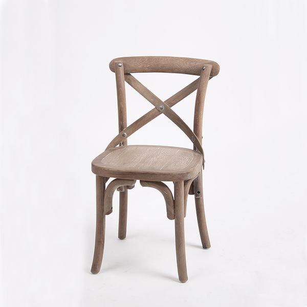 Antique Children Room Wholesale baby Wood cross back armless chair /baby sitting chair(CH-614S-OAK)