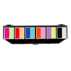 GP Hot Sale UV Neon Glow In The Dark Water Based Children Body Paint Skin Makeup Fluorescent Face Paint Palette Kit Set
