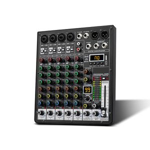 XTUGA Z-6 Factory Wholesale 6 Channels Professional 99 Digital 12V Effect Audio Analog Video Mixer for Stage